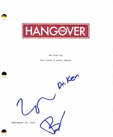 Бредли Купер и Кен ongеонг екик го потпишаа Аутограмскиот скрипта за филмови Hangover - во кој глуми Ед Хелмс, Зак Галифианакис,