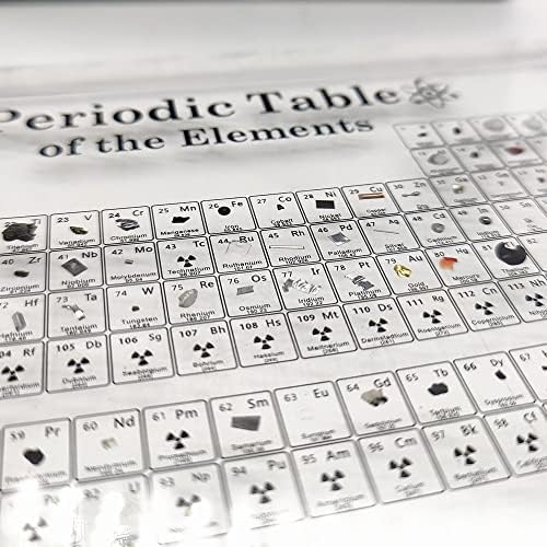 83 Вистински елементи во периодична табела на елементите 6 *4.5 кристален акрилен штанд, за научно образование, украси за домови, подароци,