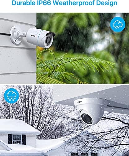 Zosi Full 1080p 16 Channel Security Security Security System, H.265+ 16 канал DVR со хард диск 2TB и 8 x 1080p водоотпорен CCTV