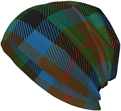 Mizibao Unisex Beanie Hat Scottish Clan Wallace Classic Tartan топла слабиот плетен капа за капаче за возрасни