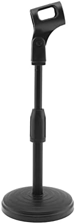 ЕЛУССО микрофон стојат пластични преносни преносни работни површини пондериран диск погоден за обичен конференциски компјутерски микрофон во