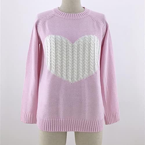 Женски џемпери за пуловер виножито интерхроматско спојување на темпераментот лабав плетен џемпер симпатични џемпери