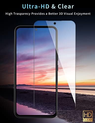 Funio 2 Пакет Заштитник На Екранот За Приватност За Samsung Galaxy A54 + 2 Пакет Надграден Заштитник За Леќи, Анти-Шпионски Калено Стакло