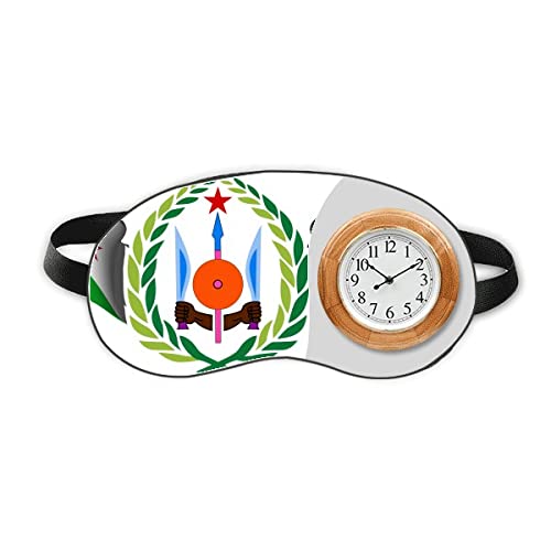 Национален амблем на jibouti, симбол за спиење на очи за очи на часовникот на часовникот на часовникот на часовникот