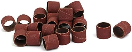 Aexit 12mm x Abrasives 14mm x 13mm 180 решетки абразивни ракави за пескарење шкурка темно кафеава 25 парчиња модел: 49AS101QO467