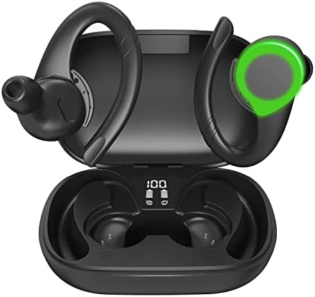 Слушалки за безжични Слушалки монад Со Bluetooth 5.3 Спортски Слушалки За Уши, 80 Часа Играње Со Куќиште, Водоотпорна Слушалка Со