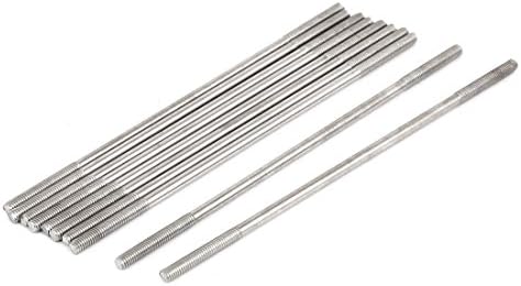 AEXIT M3X100MM 304 нокти, завртки и сврзувачки елементи не'рѓосувачки челик двоен крај навојна завртка за завртки и завртки за завртки на завртки