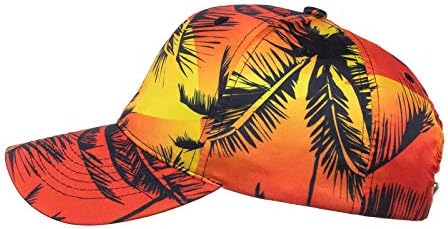 Зпервоба Унисекс Хавајски Цветни Печатени Бејзбол Шапка Класичен Шапка За Камионџија Капа За Сонце Капа На Отворено