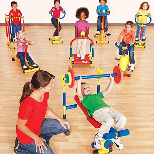 Детски забавни и фитнес сет за глувци, детска фитнес опрема прилагодлива тренинг клупа за тежина, клупа за играчки и печат за