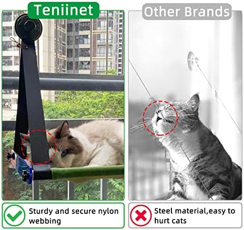 Преклопливата Импровизирана Лежалка За Мачки Издржува Големи Мачки над 60 килограми | Внатрешен Прозорец За Мачки Со 3,3 Во Цврсти