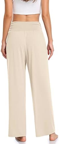 Tarse женски широки панталони за нозе обични лабави јога џемпери удобни дневни пижами проточни панталони џебови