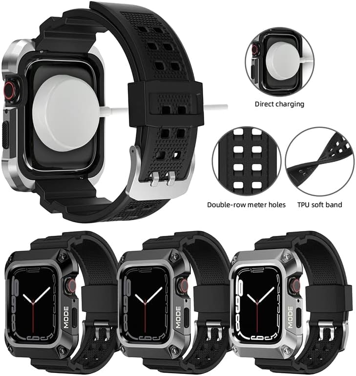 KQOO Луксузен Комплет За Модификација Mod Метална Рамка за Apple Watch Band Случај 8 7 6 5 4 3 44mm 45mm Ремен За Рамка На Часовникот За iWatch