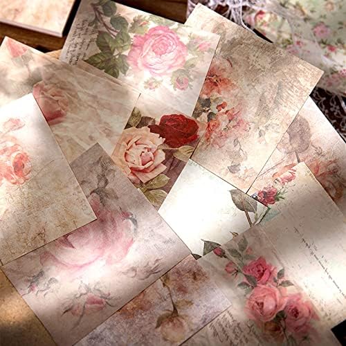 200 парчиња гроздобер естетски белешки за резервации за книги Цвеќиња серија DIY -резерва за хартија за хартија за хартија