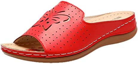 Меморија од пена папучи за жени вегански сандали дами и папучи шупливи римски пролетни модни летни стил рамни женски сандали
