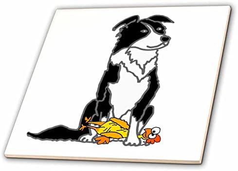 3дроза Смешни Слатки Гранични Коли Кученце Со Гумени Пилешки Миленичиња Цртан Филм-Плочки