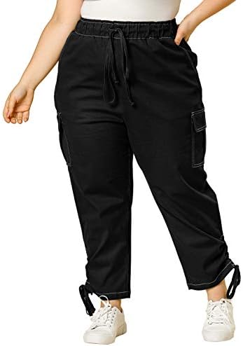 Agенски Оринда Плус со големина на еластични панталони за панталони за половината со џеб