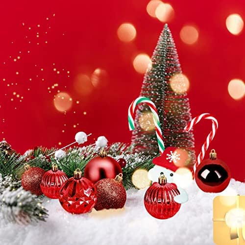 Азалон 34CT 60мм/2,36 Божиќни топки, разнишани украси за Божиќно дрво, асортиман за украси за венчавки за венчавки