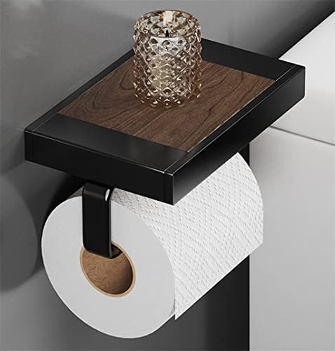 Држач за тоалетна хартија zlxdp со полица за алуминиумска хартија ролна ролна ткиво закачалка за кујна за бања за бања