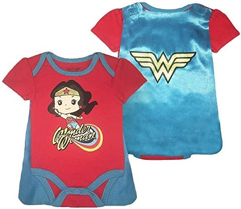 DC Comics Baby Girls Wonder Woman Woman BodySuit со Кејп