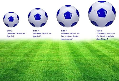 Големина на фудбалска топка 2,3,4,5 бело сино сино и затворено училишна спортска активност Анти-експлозија Класичен дизајн Погоден за пракса