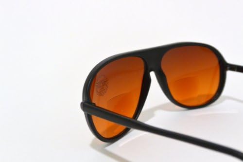 Бифокално читање очила за сонце црна рамка со сина моќност на леќи за блокирање +3,25