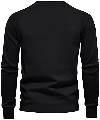 Машки џемпери со плус големина, случајно персонализиран патент декоративен горен врат врат со долг ракав маица џемпер
