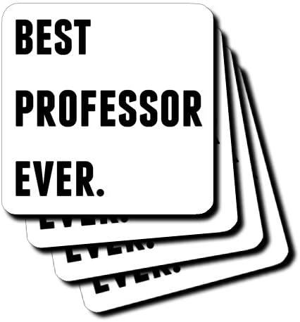 3dRose CST_213369_3 Најдобар Професор Досега, Црни Букви На Бела Позадина Керамички Плочки Подлога