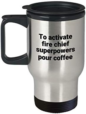 Противпожарна чаша за патувања смешна саркастична новитети од не'рѓосувачки челик, идејата за подароци за суперсила за кафе.