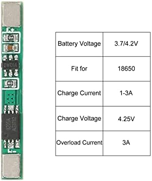 Meccanixity 3.7 V 1-3A Полнач За Батерии Табла За Полнење Двојна Заштита Функции Пакет од 10