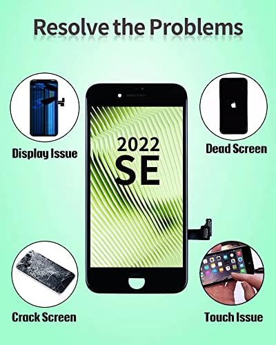 Ајаке за iPhone SE 2022/Se3 Замена На Екранот, Дигитализатор На Допир И Лцд-Дисплеј Собрание за iPhone SE 2022 4,7 инчи со Комплети