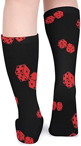 Плевел Коцки Лого Дебели Чорапи Новина Смешно Печатење Графички Обични Чорапи Со Топла Средна Цевка За Зима