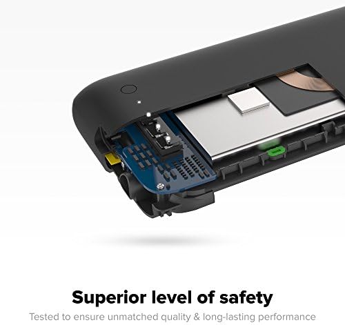 Мофи Сок Пакет Батерија Случај-Samsung Galaxy S8 Плус-3,300 mAh Вградена Батерија - Безжично Полнење – Црно