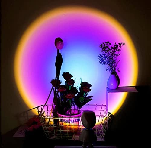 Светилка за зајдисонце, Лед Проектор За Светло, Ротација Од 180 Степени Виножито Мини Ноќна Светилка Со USB Полнење За Фотографирање На Селфи Романтична