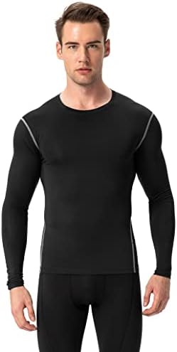 Квириер 3 пакет маичка за компресија за машка долга ракав за долги ракави за маж за мажи базелир спортски термички врвови