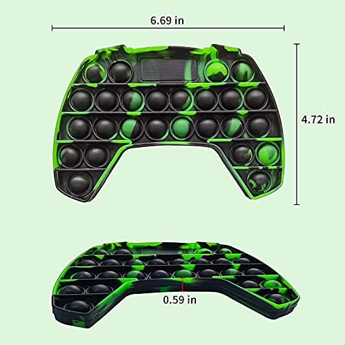 BennyStoys Pop It Controller GamePad Shape Push Pop Bubble Fun Fidget Toy Sentory Sensory Stress Stress Remeiver Red & Green