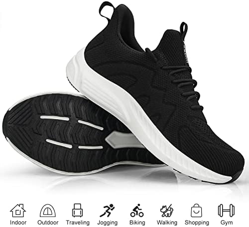Menshit Mens Non Slip Walking Snakers Shateks Slightweight Shiptible Slip на чевли за трчање Атлетски теретани тениски чевли за мажи