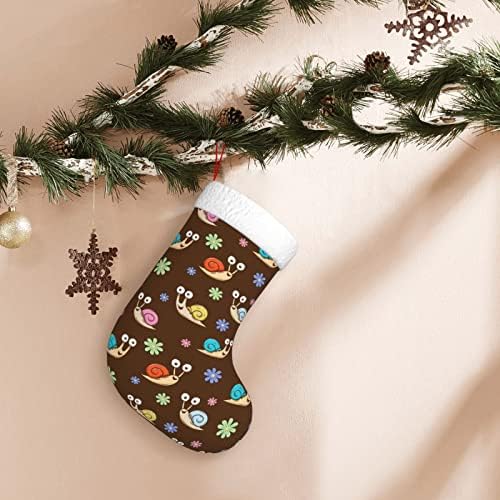 Yoigng симпатична цртана боја на полжави Божиќно порибување Божиќни чорапи класичен празник за украсување камин виси чорап