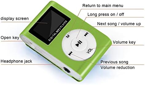 QGSXXI Преносен MP3 плеер 1PC Mini USB LCD екран MP3 Micro SD TF картичка Поддршка Спортски музички плеер