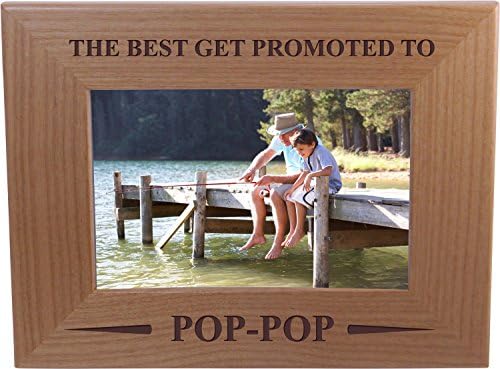 Само најдобрите добиени промовирани Poppop - рамка за слика од дрво од 4х6 инчи - одличен подарок за Денот на таткото, роденден за тато, дедо,