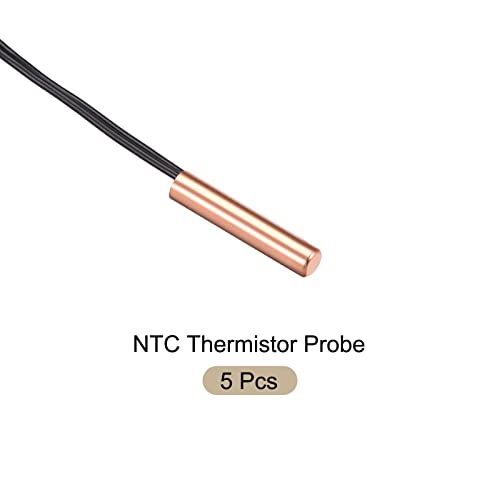 Rebower NTC Thermistor Probe 10k 1,3ft Водоотпорна сонда за сензори за бакар температура, [за дигитален предавател на температура] - 5 парчиња