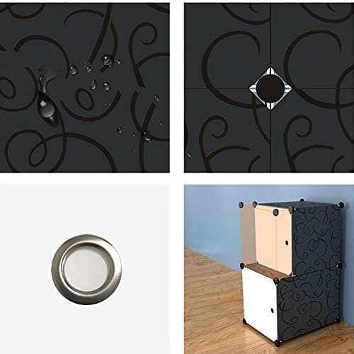 Преносна гардероба за плакари за DIY, пластичен модуларен организатор за складирање на коцка со врати идеална за дневна соба
