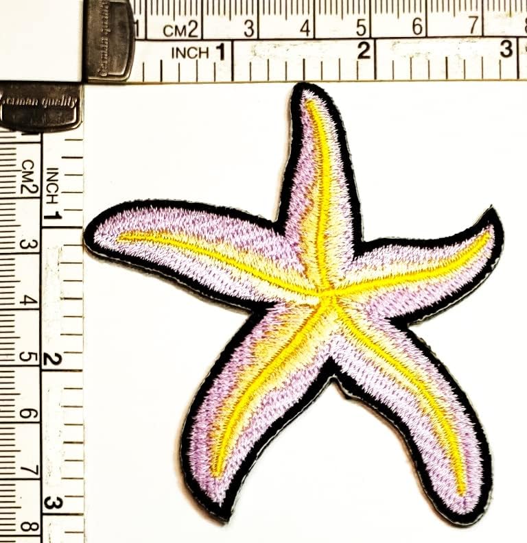 Кленплус 3 парчиња. Виолетова Морска Ѕвезда Шие Железо На Извезени Закрпи Морска Ѕвезда Симпатична Океан Цртан Филм Модна Налепница