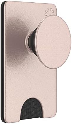 PopSockets Телефонски паричник со проширување на телефонскиот зафат, држач за телефонска картичка - Злато за треперливо розово