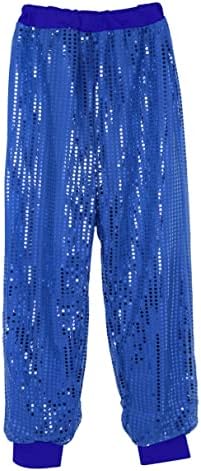 Iiniim женски сјајни sequins jogger панталони хип хоп танцов костум обични хареми панталони со панталони со хипи панталони