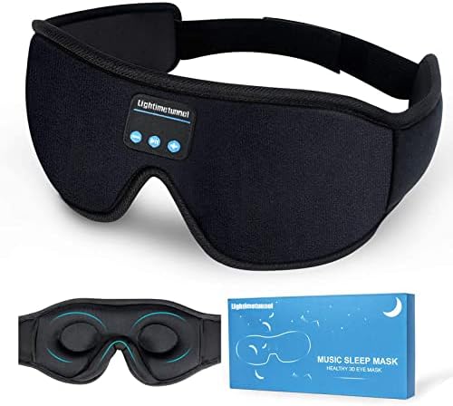 Слушалки за спиење Bluetooth 5.0 безжична 3D маска за очи, слушалки за спиење што може да се перат за странични спиење со прилагодливи