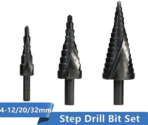 Алатка за дупчење на Yuzzi Step 4-12/20-32mm обложена алатка за дупчење метал метал метална дупка чекори за вежбање бит 1SET 1SET