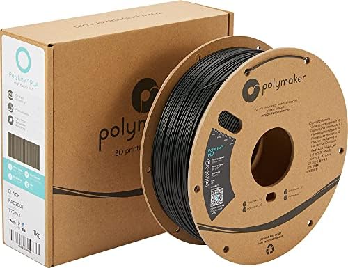 Пакет со филамент Polymaker Pla, филамент за печатач PLA 3D 1,75мм - полилит PLA филамент 1,75 PLA пакет од 2, 2 бои, црна/бела боја