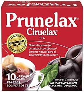 Prunelax ciruelax природен лаксатив редовно за повремено запек, чајни торби, сливи, 10 торби