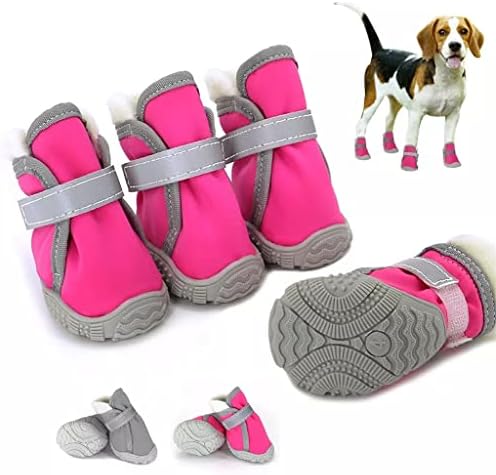 Лујк кучиња чизми за кучиња чорапи миленичиња за кучиња чизми за кучиња водоотпорни зимски миленичиња кучиња чевли задебелени