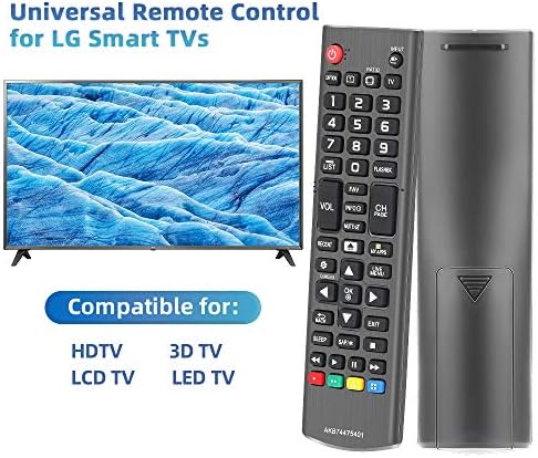 Gvirtue AKB74475401 Remote Control Compatible Replacement for LG TV 43LF5900 43UF6400 43UF6430 43UF6800 43UF6900 43UF7590 43UF7600